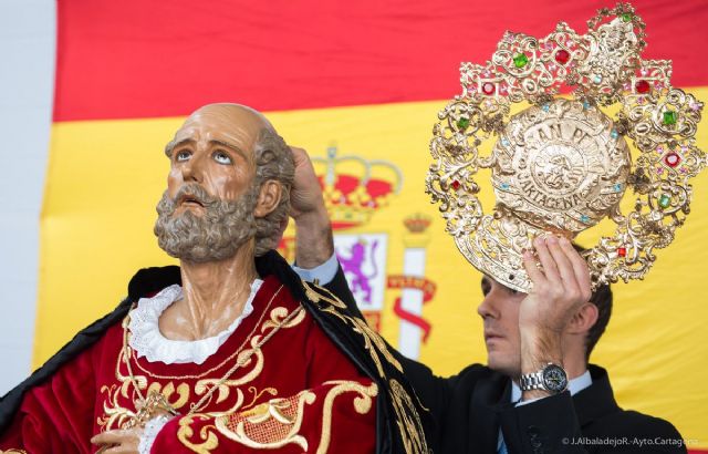 San Pedro, preparado para su traslado a Santa Maria de Gracia