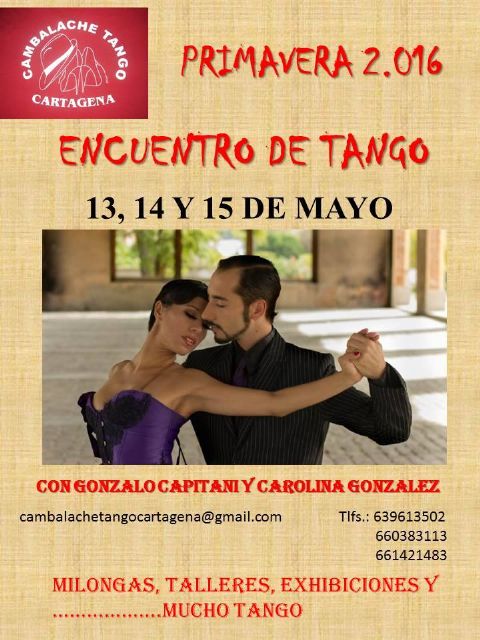 Aires argentinos este fin de semana en Cartagena con el Encuentro de Tango Primavera 2016
