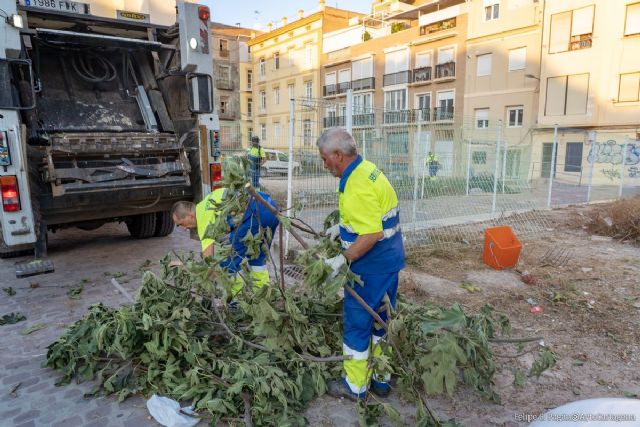 El Ayuntamiento limpia los solares municipales de la Morería