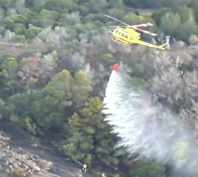 Incendio forestal en el Llano del Beal, Cartagena
