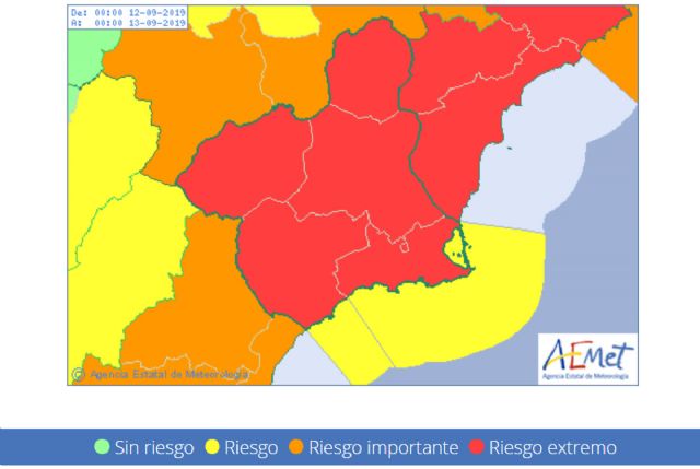 El Ayuntamiento de Cartagena activa la preemergencia ante los avisos de fuertes vientos y precipitaciones