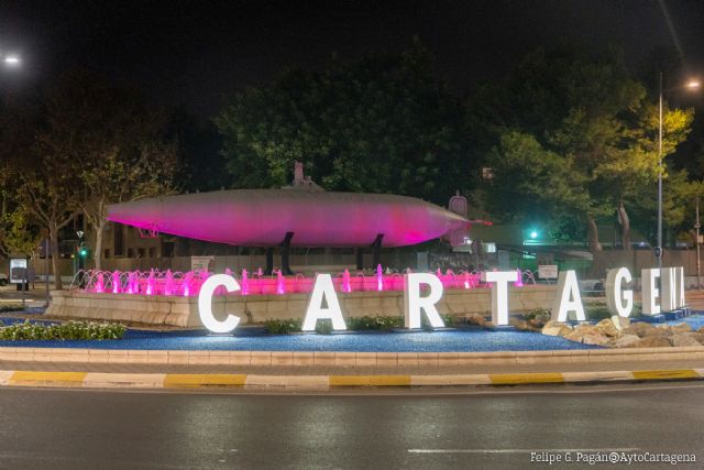 La fuente del submarino se iluminará por el Día Mundial de Cáncer de Mama Metastásico