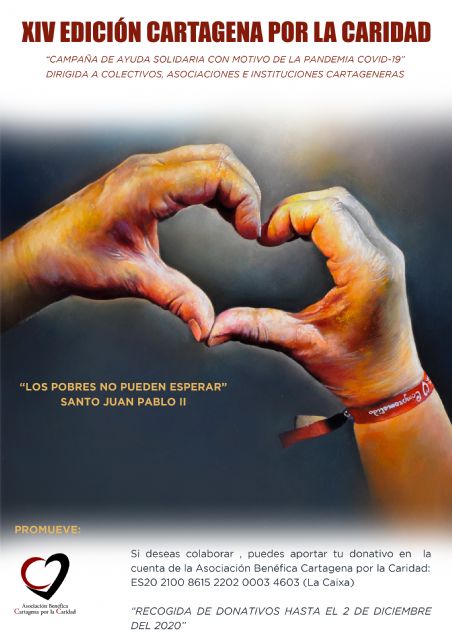 'Cadie puede quedarse atrás', campaña solidaria de Cartagena por la Caridad