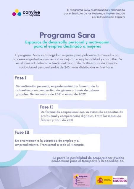 Comienza una nueva edición del Programa Sara de Fundación Cepaim para la inserción sociolaboral con mujeres migrantesen Cartagena