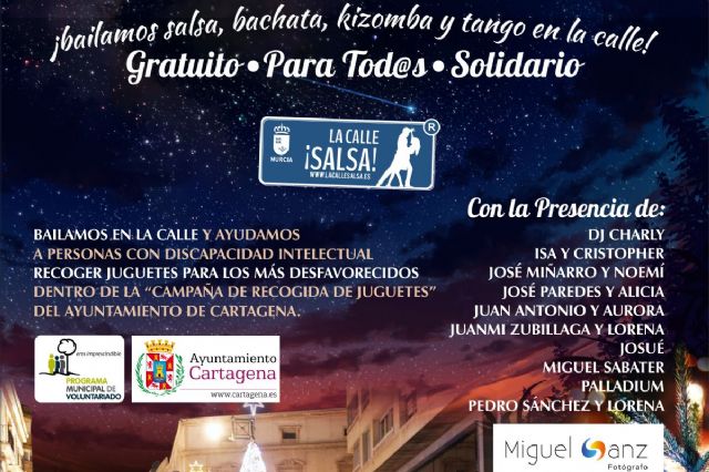 La Calle Salsa y Fundacion SOI bailaran en las calles este domingo para recoger juguetes