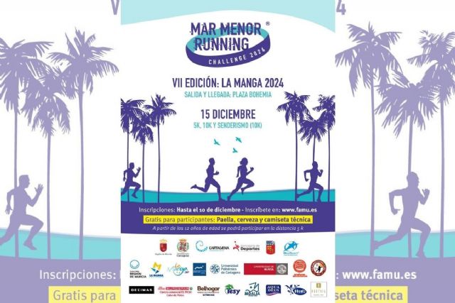 Carrera de 10 kilómetros en La Manga del Mar Menor este domingo 15 de diciembre
