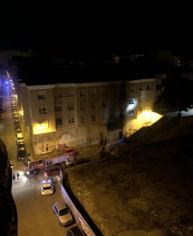 Incendio de una vivienda en la calle de Ramón y Cajal de Cartagena