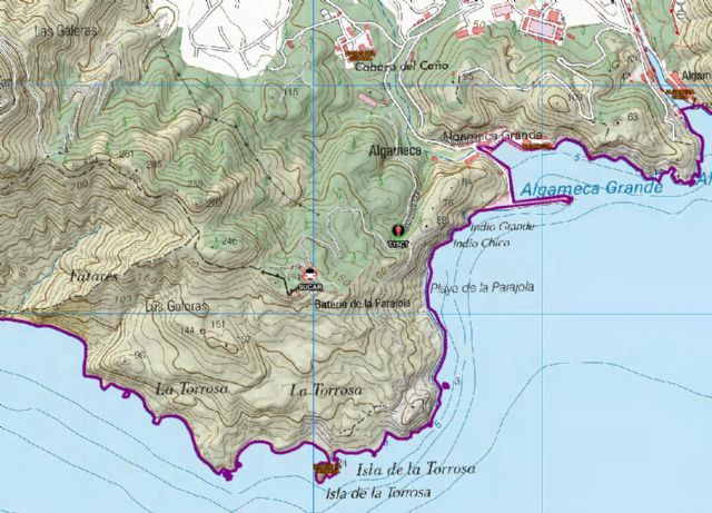 Rescatan y trasladan al hospital a una senderista accidentada en Cartagena