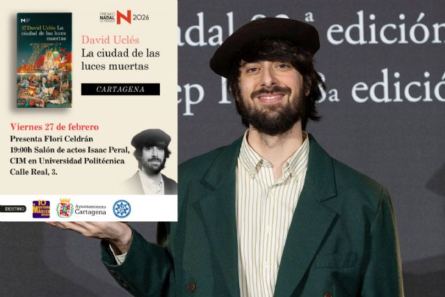 David Uclés pasará por Cartagena para presentar su nuevo libro ´La ciudad de las luces muertas´