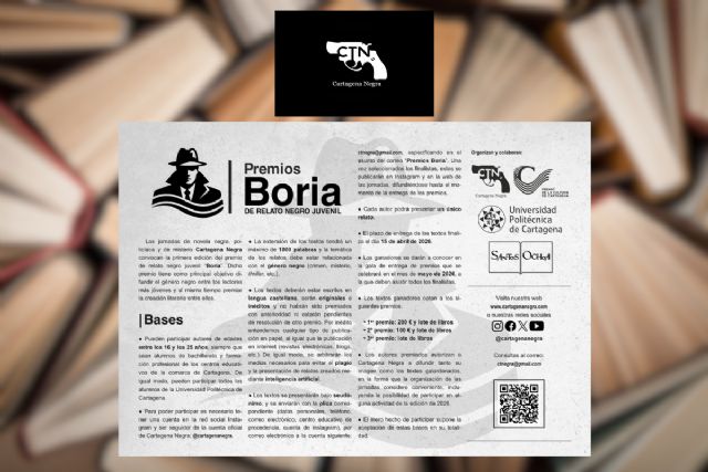 Cartagena Negra lanza el I Premio Boria de relato juvenil