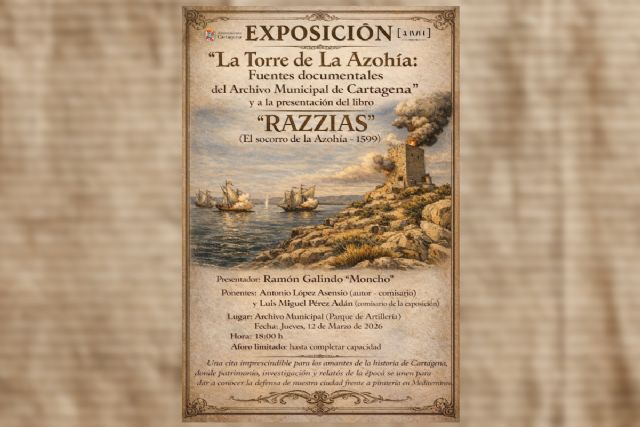 El Archivo Municipal inaugura este jueves una exposición dedicada a las torres de vigilancia costera de Cartagena