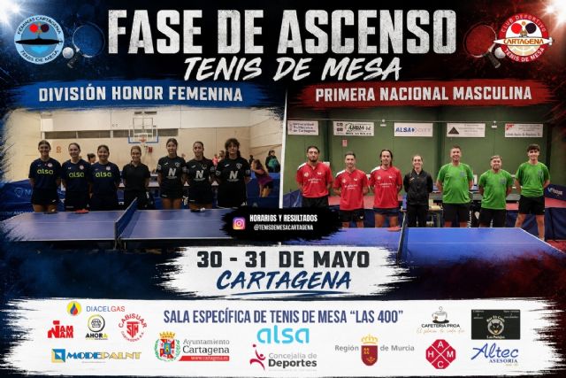 Cartagena acoge este fin de semana el campeonato nacional de tenis de mesa con equipos de toda España