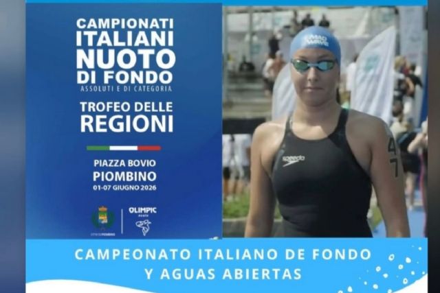Alba Rubio representará al Club Natación Marina Cartagena Áncora en el Campeonato Italiano Absoluto y de Categoría de Natación de Fondo 2026