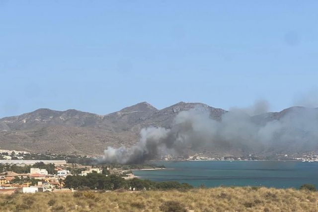 Controlado el incendio declarado en el Palmeral de San Ginés pero pendientes de las circunstancias del viento