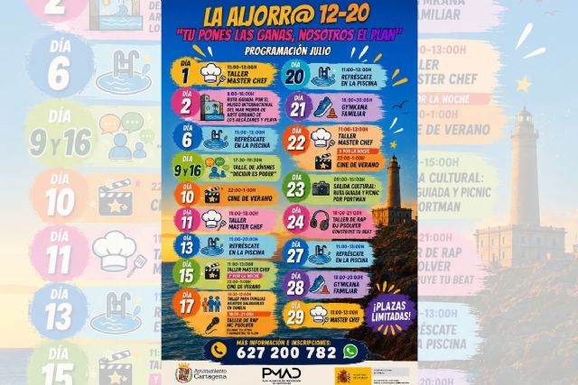 Actividades gratuitas de ocio este verano para jóvenes de La Aljorra