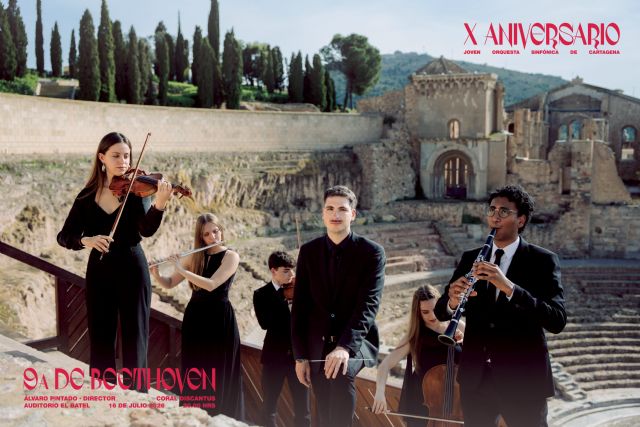 La Joven Orquesta Sinfónica de Cartagena reúne a más de un centenar de músicos para interpretar la Novena de Beethoven en su décimo aniversario
