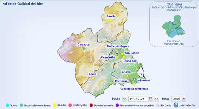 Activado el umbral de información por partículas en La Aljorra