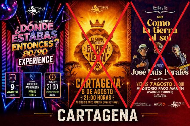 Cancelados el tributo a José Luis Perales y ´El Gran Show de El Rey León´ en el Auditorio Paco Martín