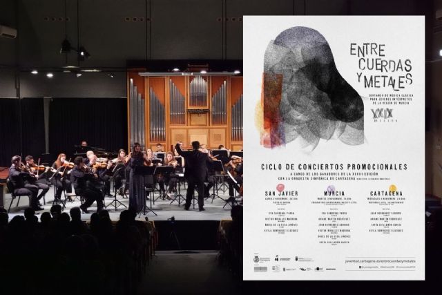 Siete jóvenes solistas y la Orquesta Sinfónica de Cartagena protagonizan los Conciertos Promocionales de Entre Cuerdas y Metales