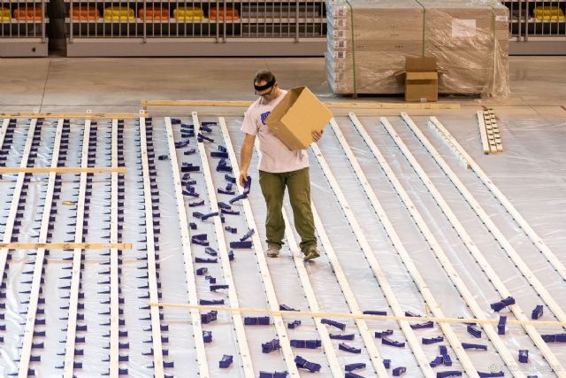 El nuevo parqué del Palacio de Deportes contará con 8.300 puntos de apoyo que asegurarán el bote perfecto