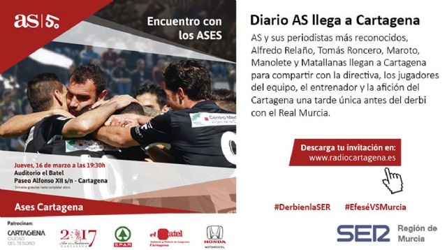 Las caras mas conocidas del diario AS se dan cita en Cartagena con miembros del Efese en el Encuentro de los ASES