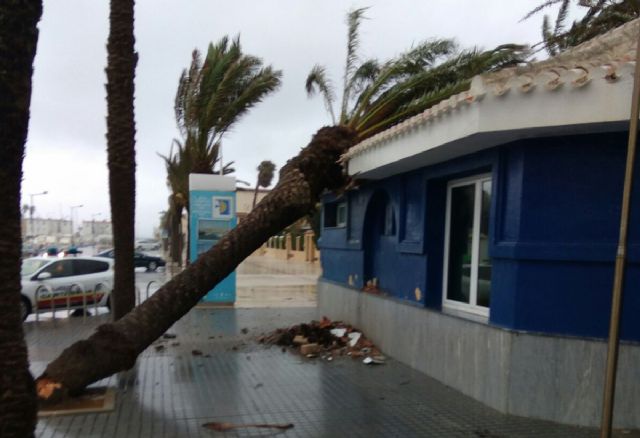 La Policia Local de Cartagena aconseja extremar precauciones ante el temporal de lluvia y viento