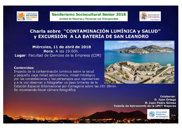 El grupo de Senderismo Senior participo en una actividad de Observacion Astronomica en la Bateria de San Leandro