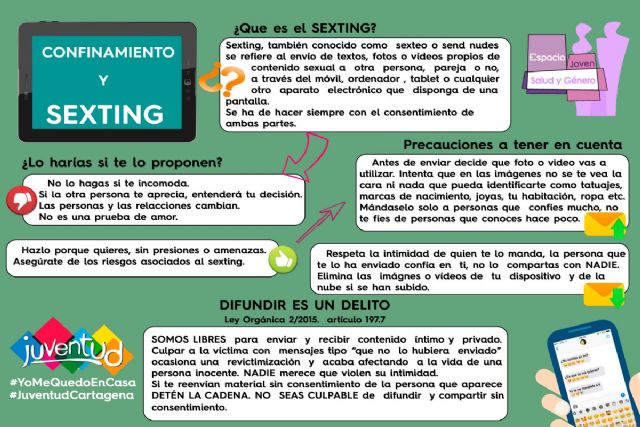 Juventud pone en marcha ´Confinamiento sexting´