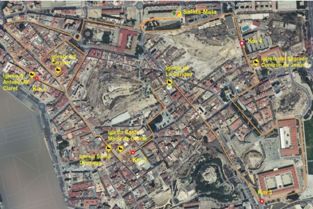 Cortes de calles el viernes por la tarde en el centro histórico de Cartagena por una carrera solidaria