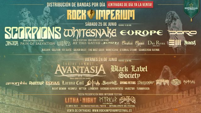 Rock Imperium Festival anuncia su distribución por días
