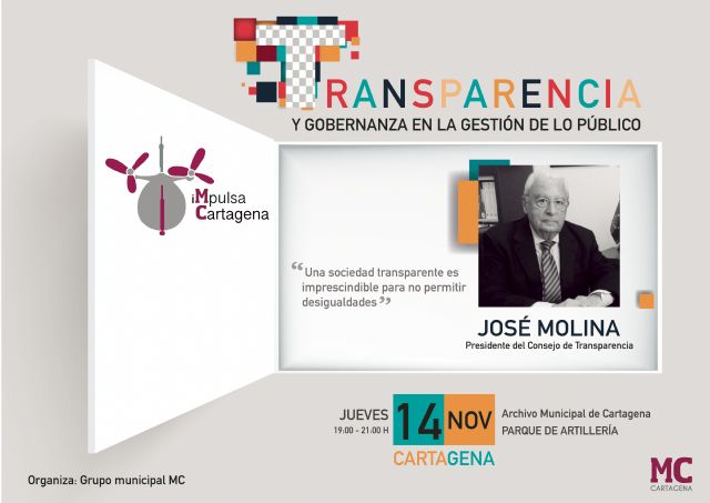 'Impulsa Cartagena', iniciativa del Grupo municipal MC, arranca mañana abordando la transparencia en la gestión de lo público