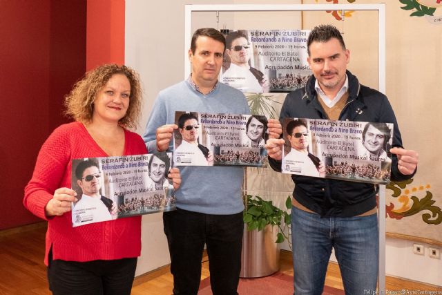La Agrupación Musical Sauces de Cartagena y el cantante Serafín Zubiri unen su música para recordar a Nino Bravo