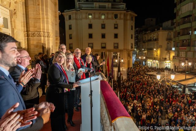 La alcaldesa Noelia Arroyo anuncia la apertura de la Basílica de la Caridad el 12 de marzo en la Llamada de la Semana Santa de Cartagena