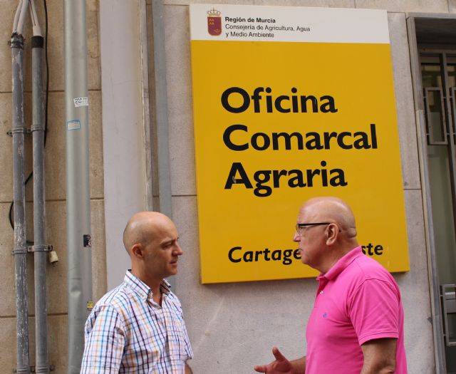 Ciudadanos Cartagena reclama más ayudas para los agricultores en su visita a la Oficina Comarcal Agraria
