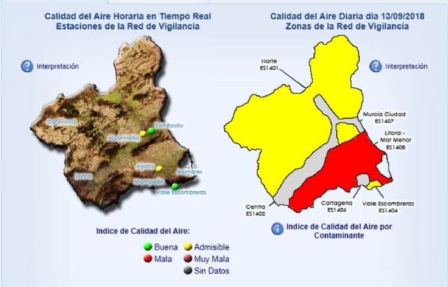 Activado el nivel 1 por superación del nivel de partículas en La Aljorra