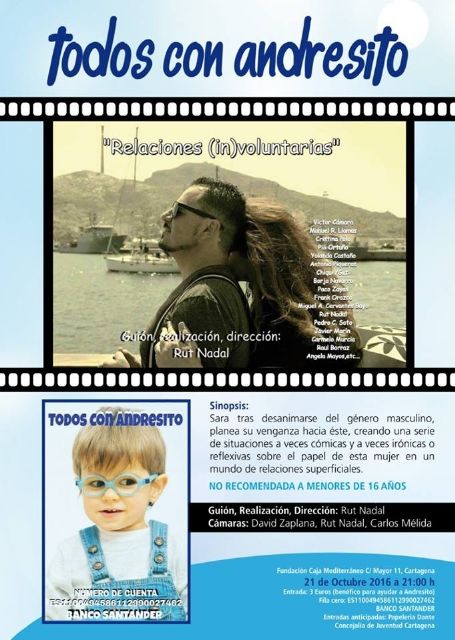 La película Relaciones Involuntarias donará su recaudación para luchar por la causa de Andresito