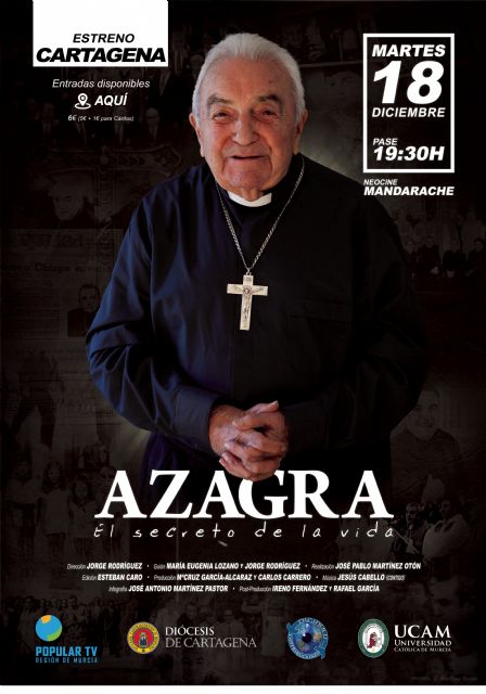 El documental sobre Mons. Javier Azagra llega a Cartagena