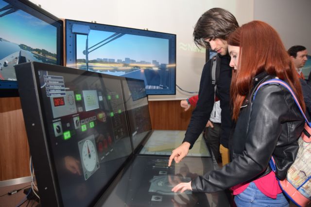 Navantia lleva al Campus Cátedra de la UPCT su aula de simulación para adiestrar tripulación de buques