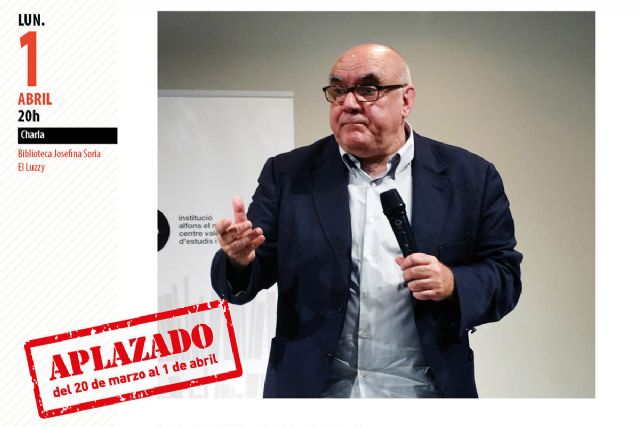 La conferencia del antropólogo Manuel Delgado en Cartagena Piensa se aplaza al 1 de abril