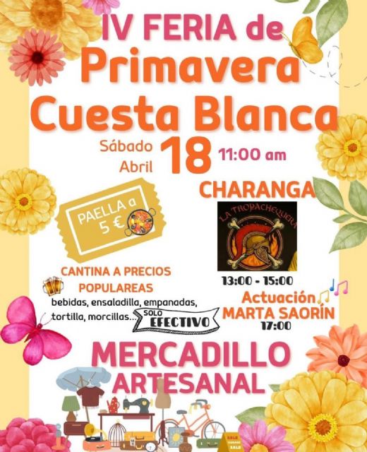 Cincuenta puestos de artesanía se expondrán este sábado en la IV ‘Feria de la Primavera’ de Cuesta Blanca