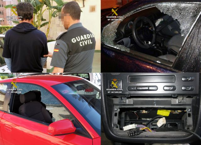 La Guardia Civil esclarece una docena de robos con fuerza en vehículos.