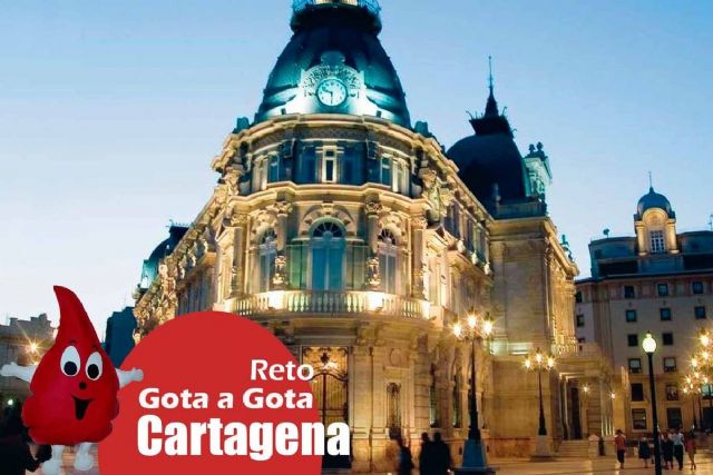 Cartagena acoge el Reto Gota a Gota, una campaña nacional de donacion de sangre que se celebrara el sabado en el Palacio Consistorial
