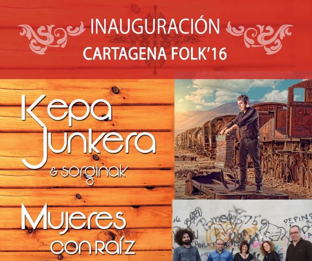 Kepa Junkera y Mujeres de Raíz abrirán el jueves la programación del festival Cartagena Folk
