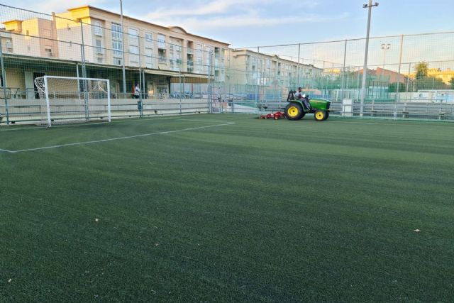 Los Campos de fútbol municipales de Cartagena se ponen a punto para la nueva temporada deportiva