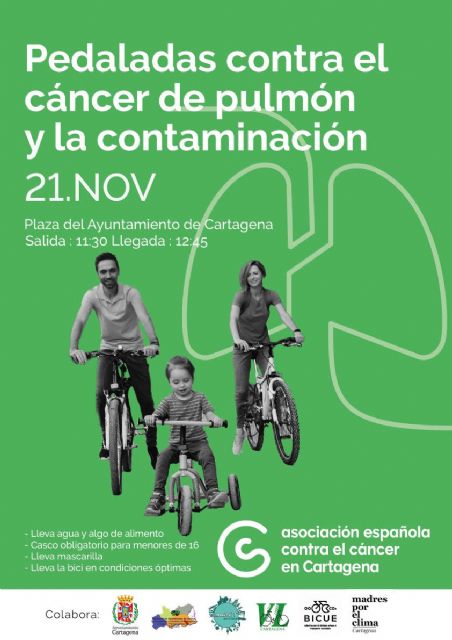 Marcha ciclista para apoyar la lucha contra el cáncer de pulmón