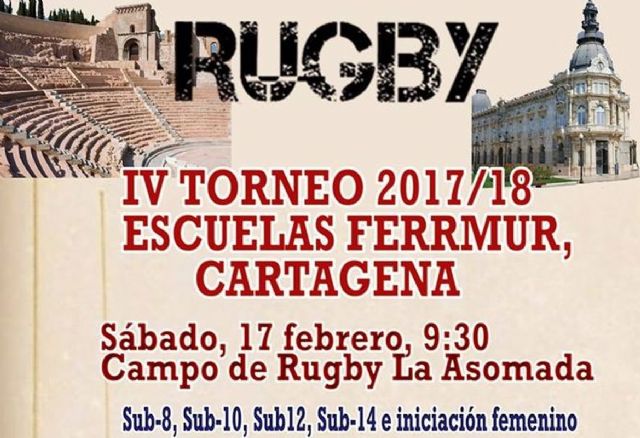 Cartagena celebra el IV Campeonato Interescuelas de Rugby 2017/18 el sabado 17 en La Aparecida
