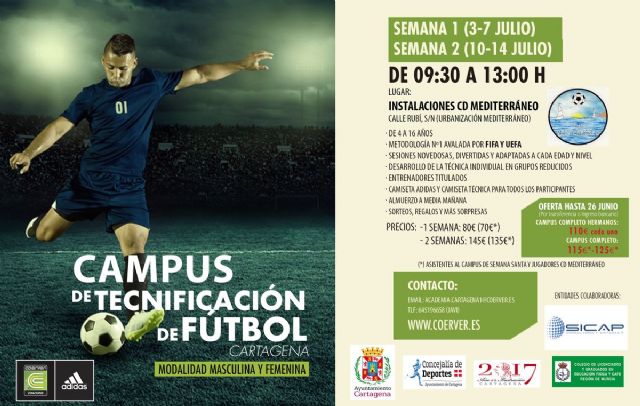 El plazo de inscripciones para el Campus de Verano de Coerver Coaching en Urbanizacion Mediterraneo ya esta abierto