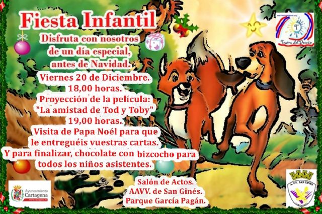 Papa Noél recogerá las cartas a los niños de la Asociación de Vecinos de San Ginés