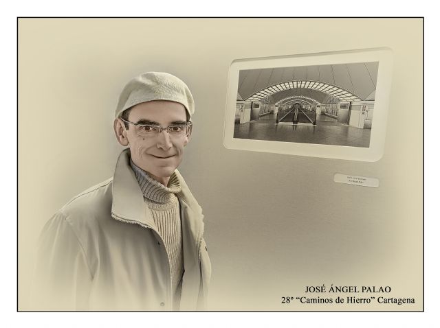 Gran repercusión del 28º 'Caminos de hierro' y de la obra de José Ángel Palao a su paso por Cartagena