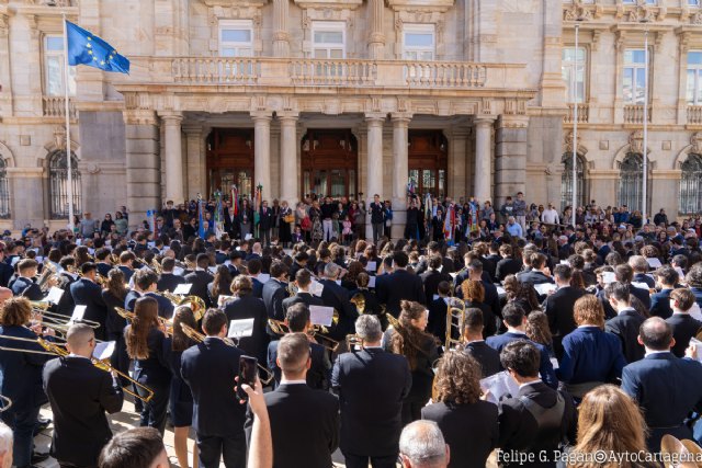 Las calles del centro de Cartagena se llenan de música con el Encuentro Comarcal de Bandas